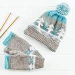 Fair Isle Forest Hat and Mittens Knitting Pattern