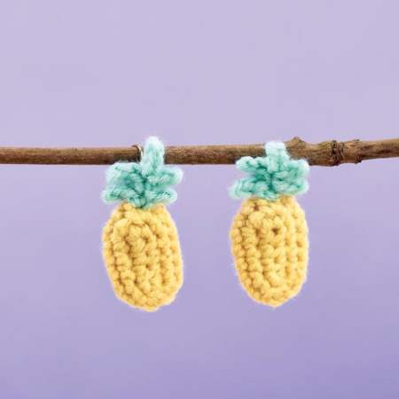 Pineapple Earrings crochet Pattern