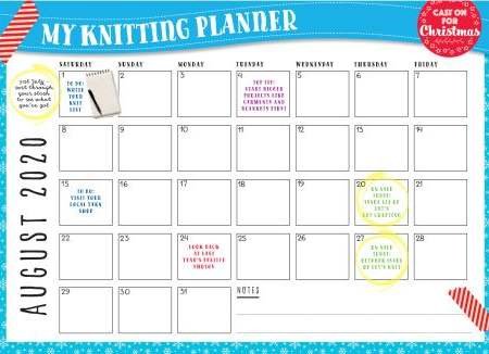 Cast On For Christmas: Knitting Planner Knitting Pattern