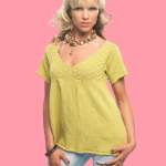 Pleated T-shirt Knitting Pattern Knitting Pattern