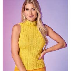 Polo Neck Top Knitting Pattern