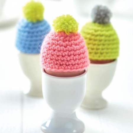 Pom-Pom Egg Cosies crochet Pattern