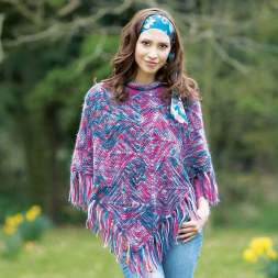 Rainbow Tassel Poncho Knitting Pattern Knitting Pattern