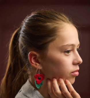 Beginner Remembrance Crochet Earrings Project Knitting Pattern