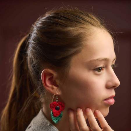 Beginner Remembrance Crochet Earrings Project crochet Pattern