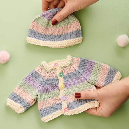 Premature Baby Cardigan & Hat Knitting Pattern