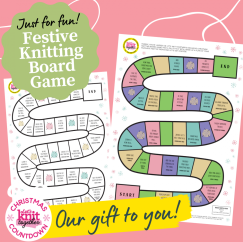Printable Festive Knitting Board Game Knitting Pattern