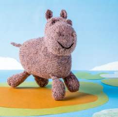 Pudding Hippo Toy Knitting Pattern
