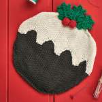 Christmas Pudding Applique Patch Knitting Pattern Knitting Pattern