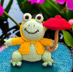 Puddles Frog Chocolate Orange Cover Knitting Pattern Knitting Pattern