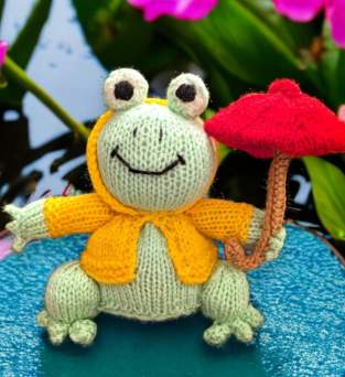 Puddles Frog Chocolate Orange Cover Knitting Pattern Knitting Pattern