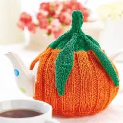 Autumnal Pumpkin Tea Cosy Project Knitting Pattern