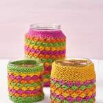 Quick Upcycled Jam Jar Covers Knitting Pattern