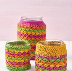Quick Upcycled Jam Jar Covers Knitting Pattern
