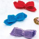 Quick Bow Hair Clips One Hour Knitting Pattern Knitting Pattern