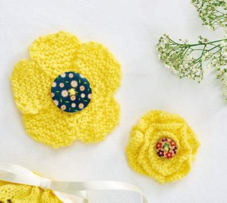 Quick Flowers Knitting Pattern