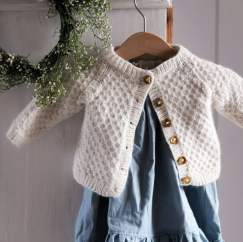 Quilted Styled Baby Cardigan Knitting Pattern - Knitting Pattern