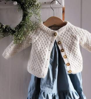 Quilted Styled Baby Cardigan Knitting Pattern Knitting Pattern
