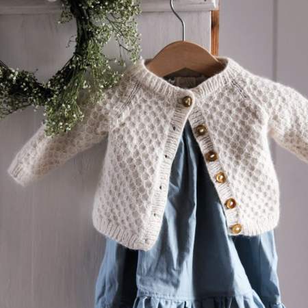 Quilted Styled Baby Cardigan Knitting Pattern Knitting Pattern