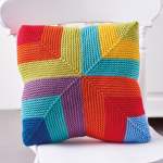 Colour Pop Rainbow Cushion Knitting Pattern