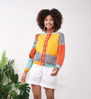 Rainbow Riot Cardigan Knitting Pattern