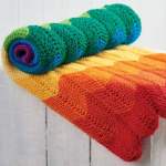 Rainbow Stripe Blanket Knitting Pattern Knitting Pattern