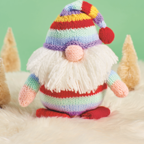 Rainbow Christmas Gonk (Gnome) Knitting Pattern Knitting Pattern