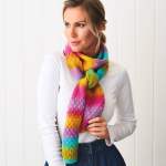 Rainbow Clam Shell Scarf Knitting Pattern Knitting Pattern