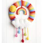 Easy Rainbow Wreath Knitting Pattern Knitting Pattern