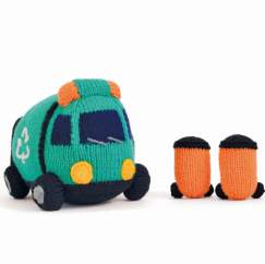 Recycling Truck and Wheelie Bins Toy Knitting Pattern - Knitting Pattern
