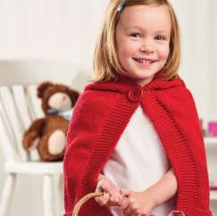 Simple Knitted Cape (Red Riding Hood) Knitting Pattern