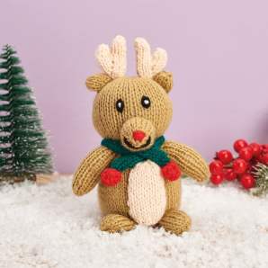 Reindeer Chocolate Orange Cover Knitting Pattern