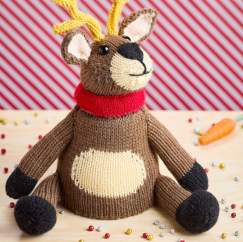 Reindeer Christmas Storage Jar Knitting Pattern - Knitting Pattern