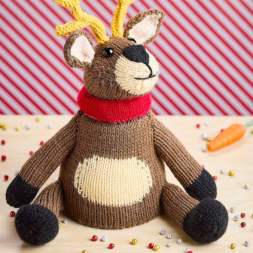 Reindeer Christmas Storage Jar Knitting Pattern Knitting Pattern