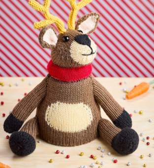 Reindeer Christmas Storage Jar Knitting Pattern Knitting Pattern