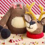 Reindeer Christmas Storage Jar Knitting Pattern Knitting Pattern