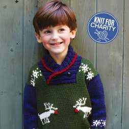 Kids Reindeer Christmas Jumper Knitting Pattern | Save the Children Knitting Pattern