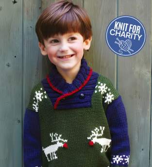 Kids Reindeer Christmas Jumper Knitting Pattern | Save the Children Knitting Pattern