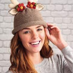 Reindeer Hat And Headband For Adults And Children Knitting Pattern