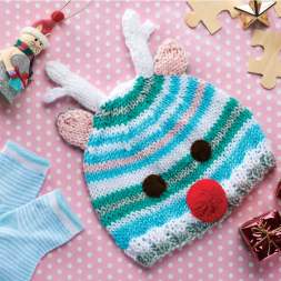 Reindeer Baby Hat Knitting Pattern Knitting Pattern