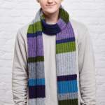 Rib Stripe Scarf Knitting Pattern