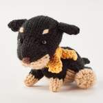 Rodney Rottweiler Knitted Toy Dog | Charity Pattern Knitting Pattern