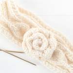 Rose and Leaf Headband Knitting Pattern