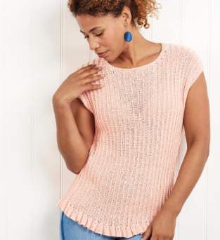 Ruffle Edged Top Knitting Pattern Knitting Pattern
