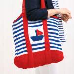 Nautical Sailboat Beach Bag Knitting Pattern Knitting Pattern
