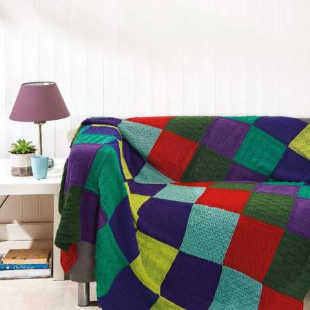 Sampler Square Patchwork Blanket Knitting Pattern