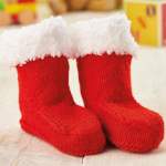 Santa Baby Christmas Boots Pattern Knitting Pattern
