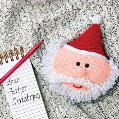Santa Cushion Knitting Pattern