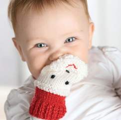 Santa Claus Toddler Mittens Knitting Pattern Knitting Pattern