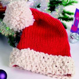 Easy Super Chunky Santa Hat Knitting Pattern
